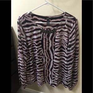 Women’s Alfani bubble hem blouse